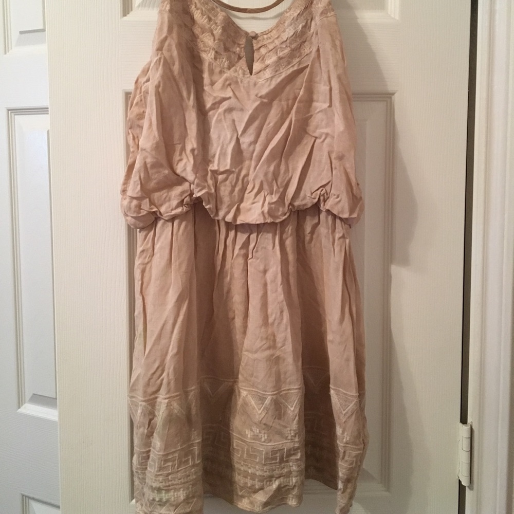 Tan Andre Blue mini dress, size L